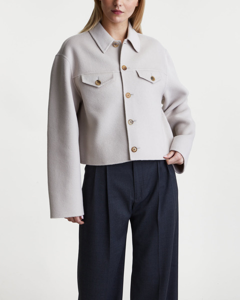 Jacket Short Wool Cashmere Offwhite 1
