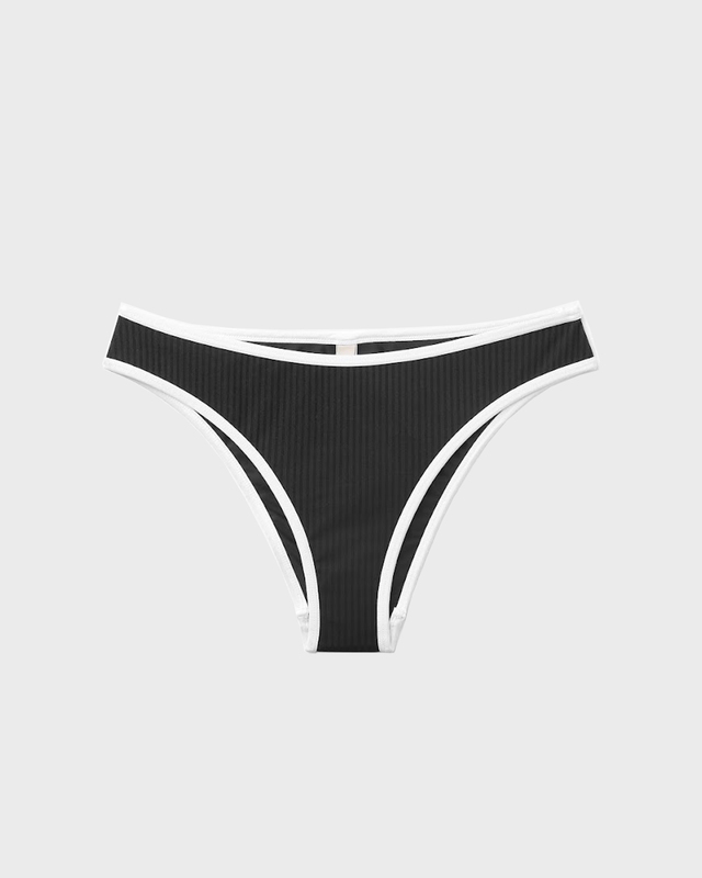 Seaquelle  Bikini Bottom Ribbed Black XS