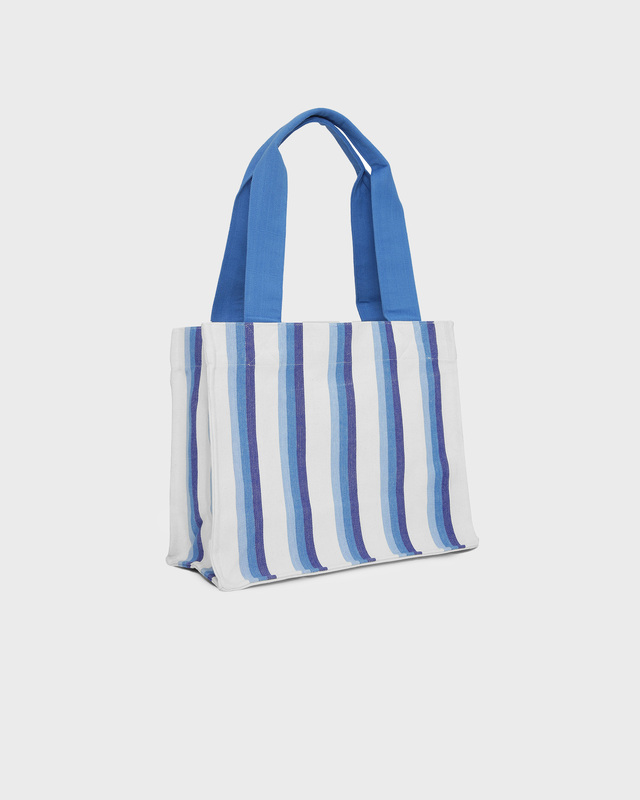 GANNI Väska Large Easy Shopper Stripes Mörkblå ONESIZE