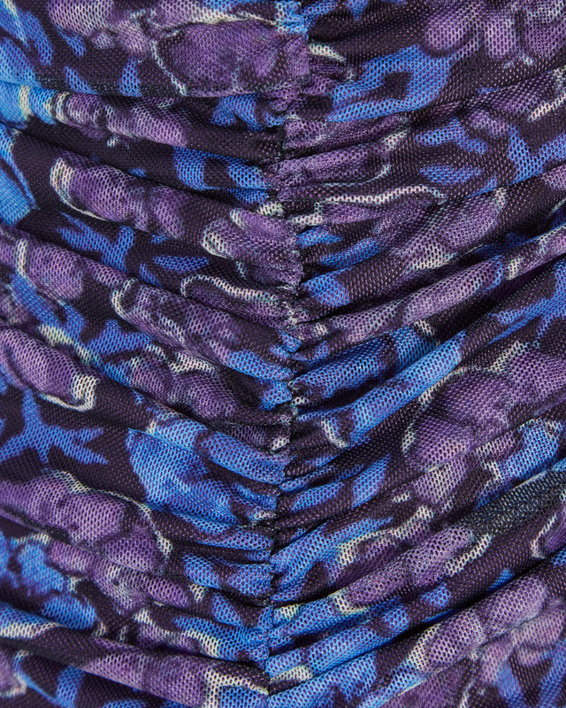 ROTATE Birger Christensen Dress  Printed Mesh Blå/lila 42