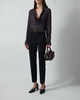 Acne Studios Bluse Cowl Collar Silk Granit 36