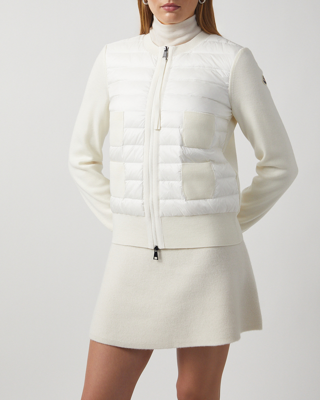 Moncler Kofta Padded Wool Zip-Up från Moncler Natural XL
