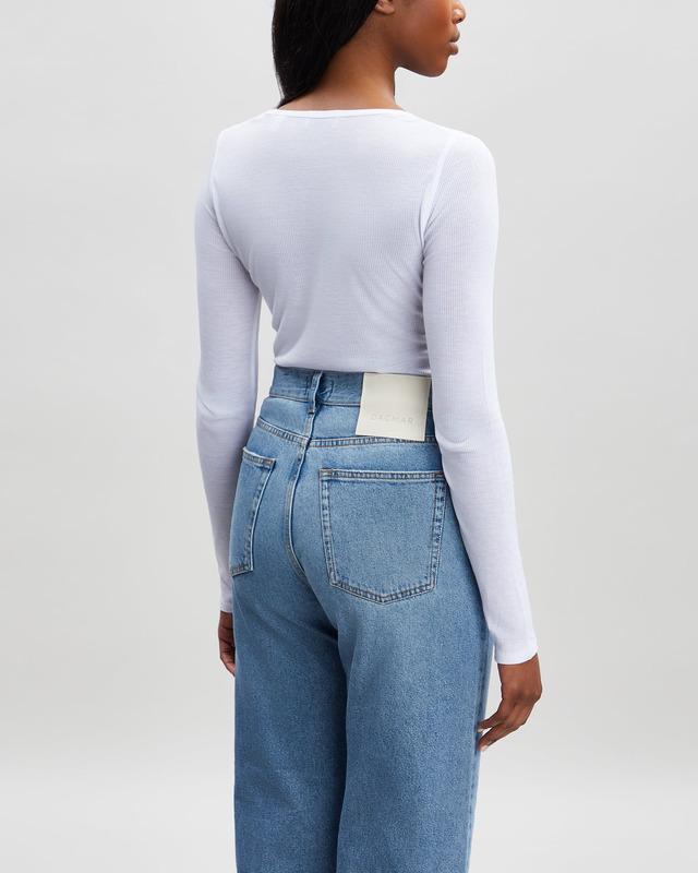 Dagmar Top Lyocell Long Sleeve White M