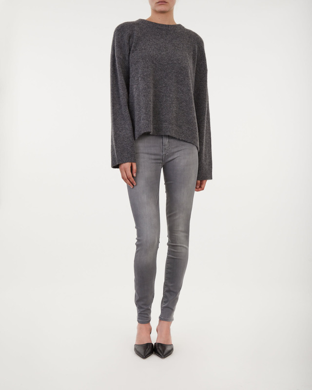 7 For All Mankind Jeans HW Skinny Slim Illusion Luxe Bliss Grey 27