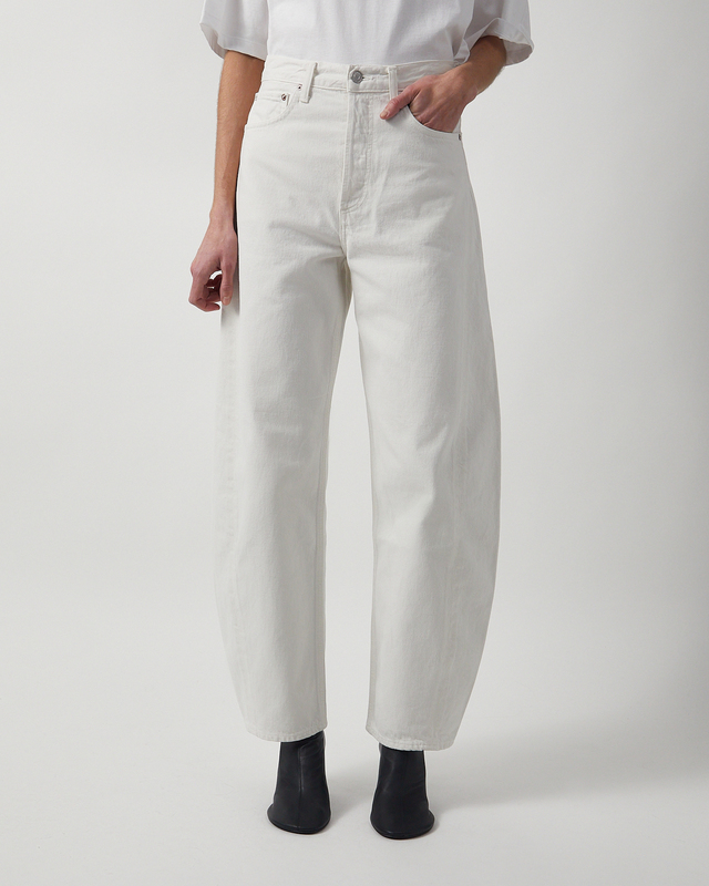 AGOLDE Jeans Luna Pieced H/R CRV Taper Chalk 30