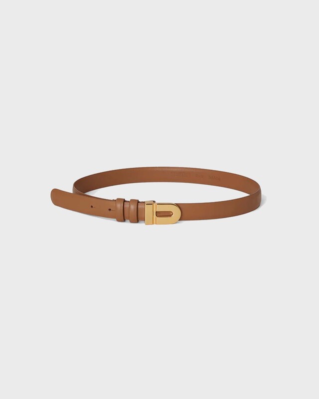 Teurn Studios Bälte Signature monogram Guld/brun 85