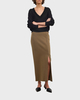 Dagmar Skirt Fitted Midi Dark Green M