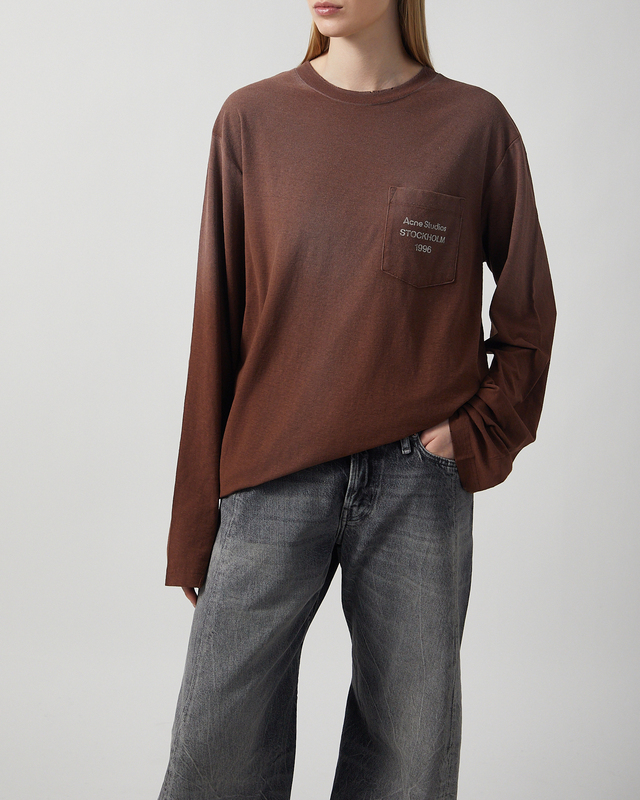 Acne Studios T-shirt Logo  Chocolate XS-S