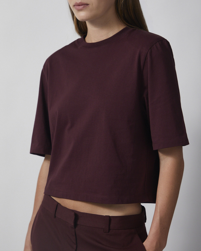 Wakakuu Icons T-shirt Padded Shoulder Burgundy S