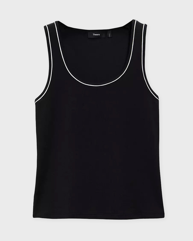 Theory Topp Scoop Neck Tank Svart S