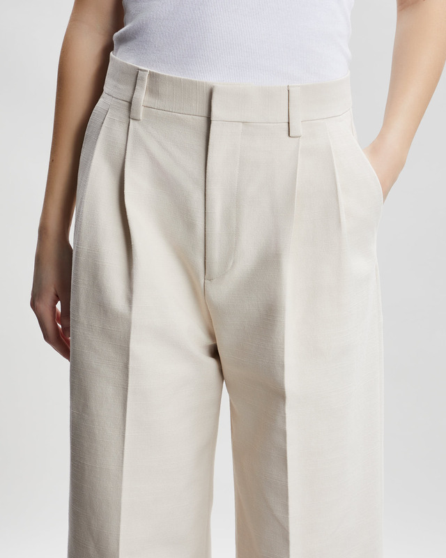 Filippa K Byxor Darcey Cotton Linen Ivory 36