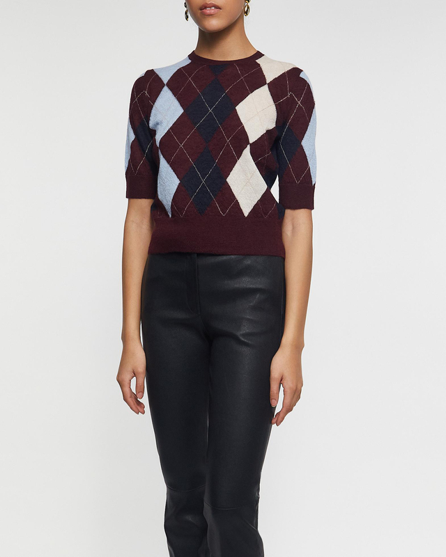 KHAITE Topp Anders Burgundy S