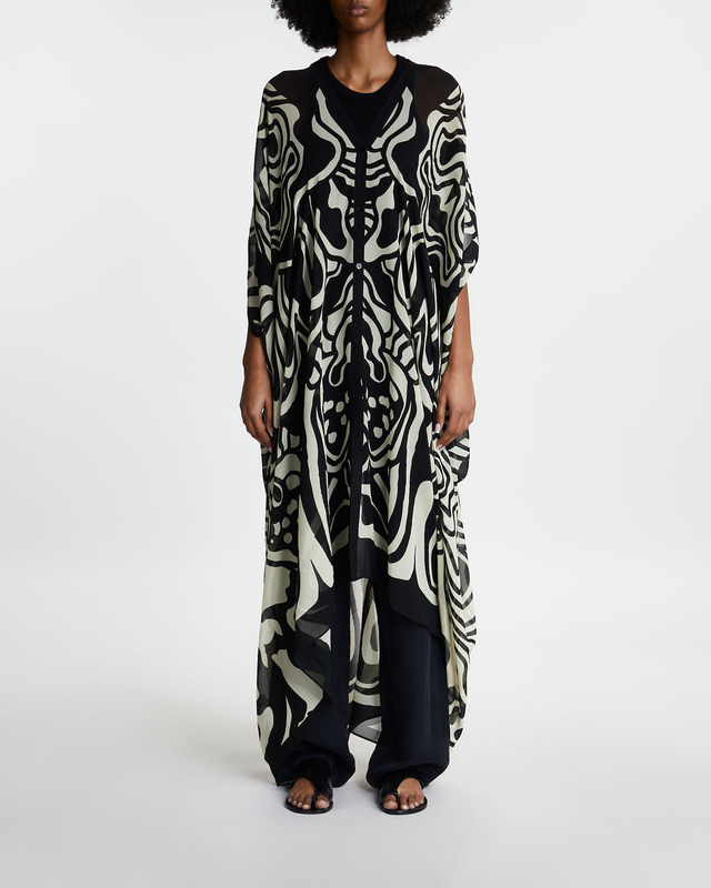 Rodebjer Caftan Agave Cosmic Bloom Black ONESIZE