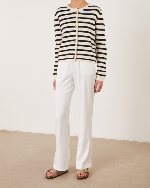 Cardigan Short Striped Vit/svart 2