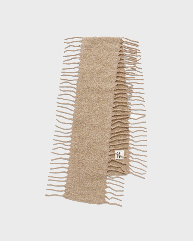 By Malene Birger Fringly Wool Scarf Beige ONESIZE