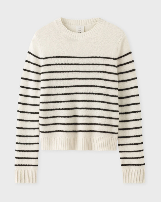 Almada Label  Tröja Rae Crewneck Cashmere Stripe XL