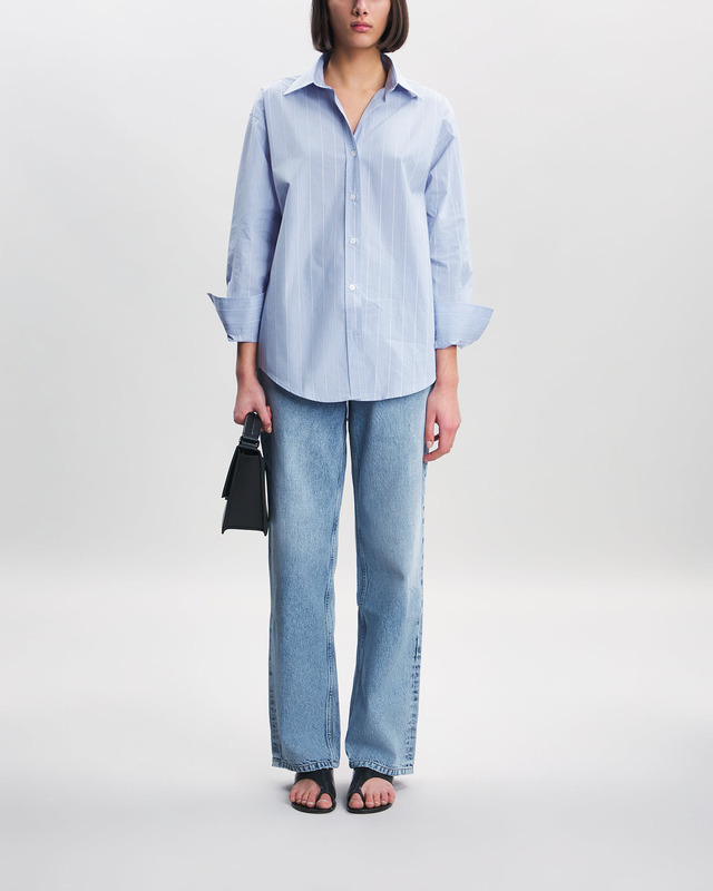 Filippa K Shirt Stripe Poplin Light blue 40