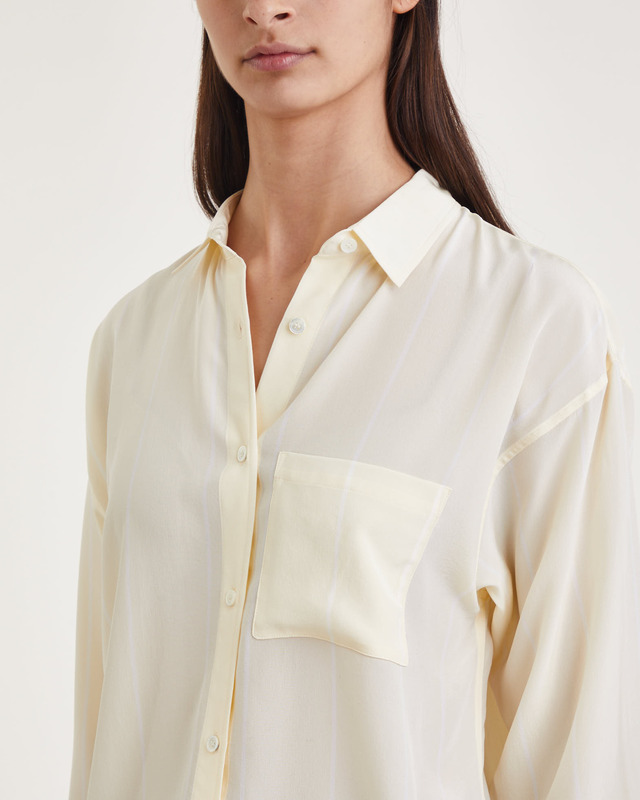 Filippa K Skjorta Striped Silk Gul 38