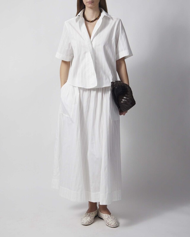 Dagmar Skjorta Short Sleeve Cotton White 38