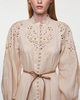 Zimmermann Dress Wylie Embroidered Billow Creme 0 (XS-S)