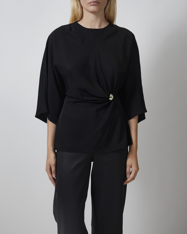 Malina Blouse Zilla Brooch Detailed Black 34