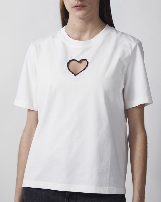CLOEYS T-shirt heart white Vit L