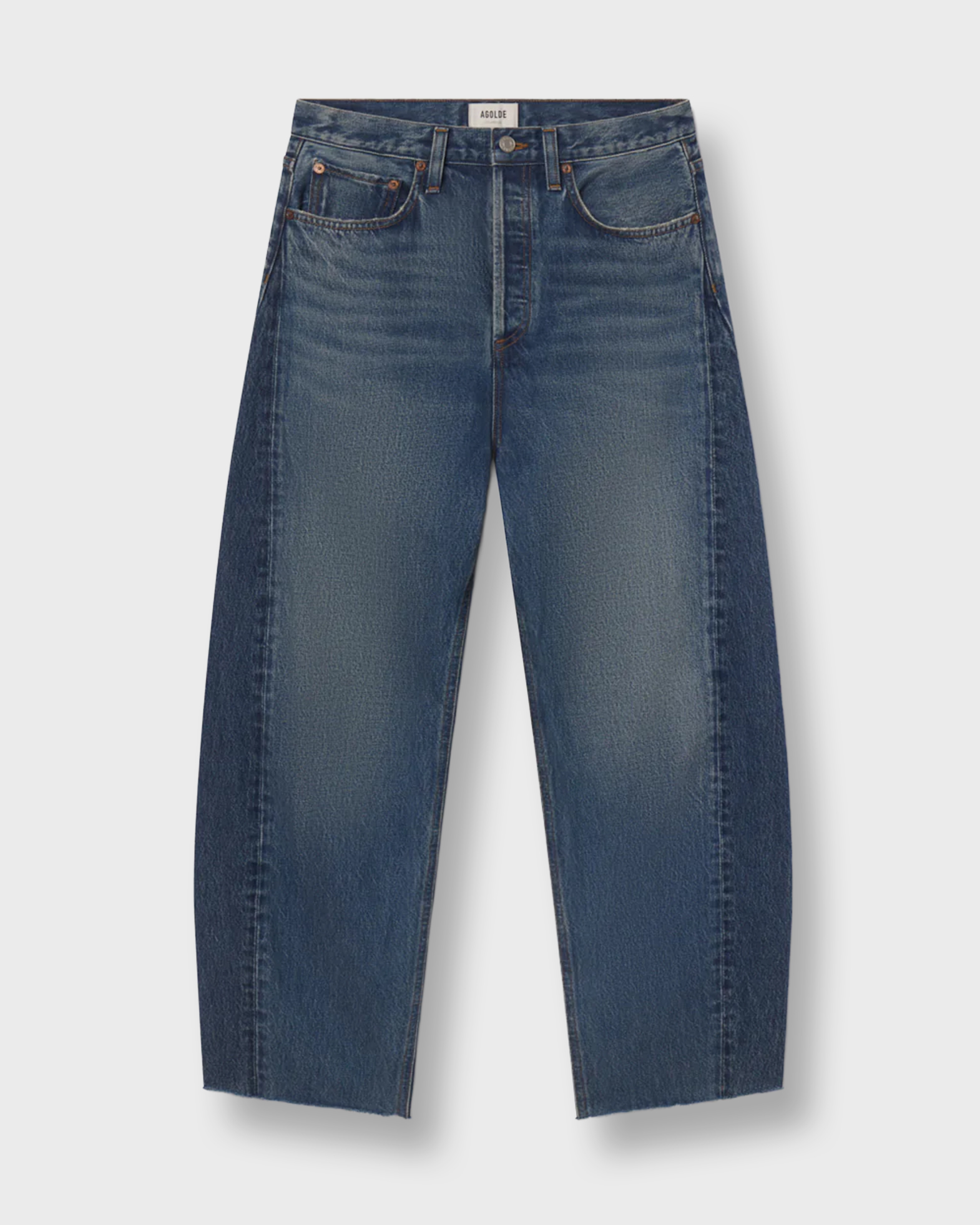 Agolde Women's Washed Blue Jeans Luna Pieced Split 25