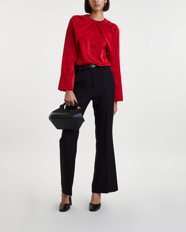Malina Blouse Evie Pleated Red M