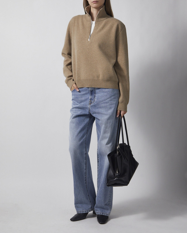 RÓHE Polotröja Zipped mouliné Camel 38