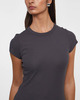 Filippa K T-shirt Fine Rib Tee Charcoal XL