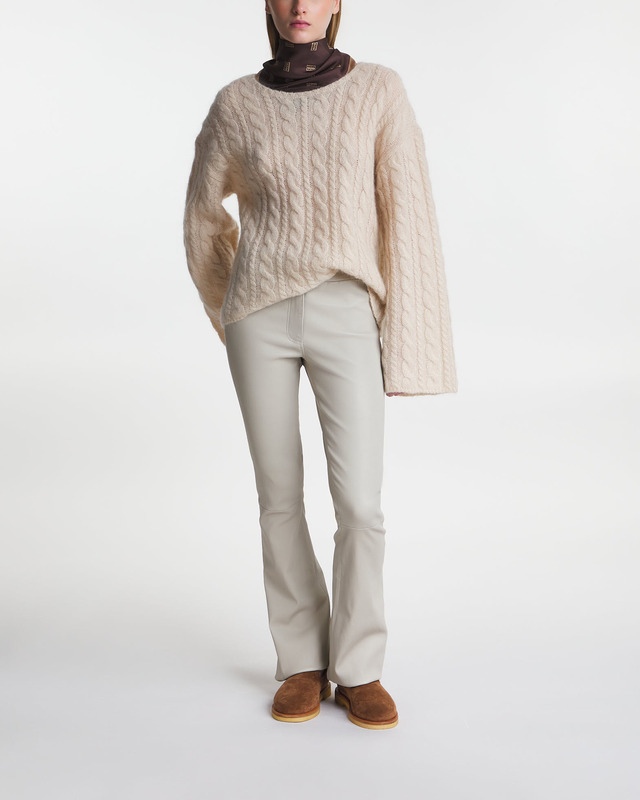By Malene Birger Sweater Cierra Cable Knit Oyster XL