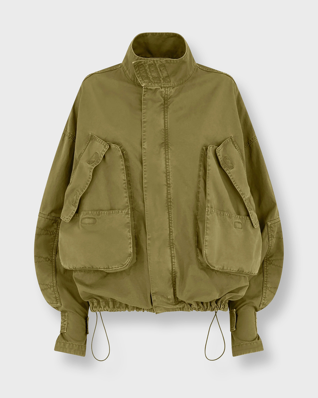 The Attico Jacket Bomber Canvas Military green IT 44 (EUR 40)