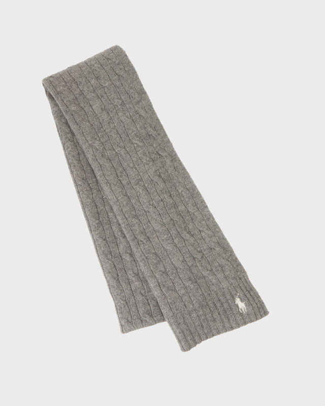 POLO Ralph Lauren Scarf Cable  Grey ONESIZE