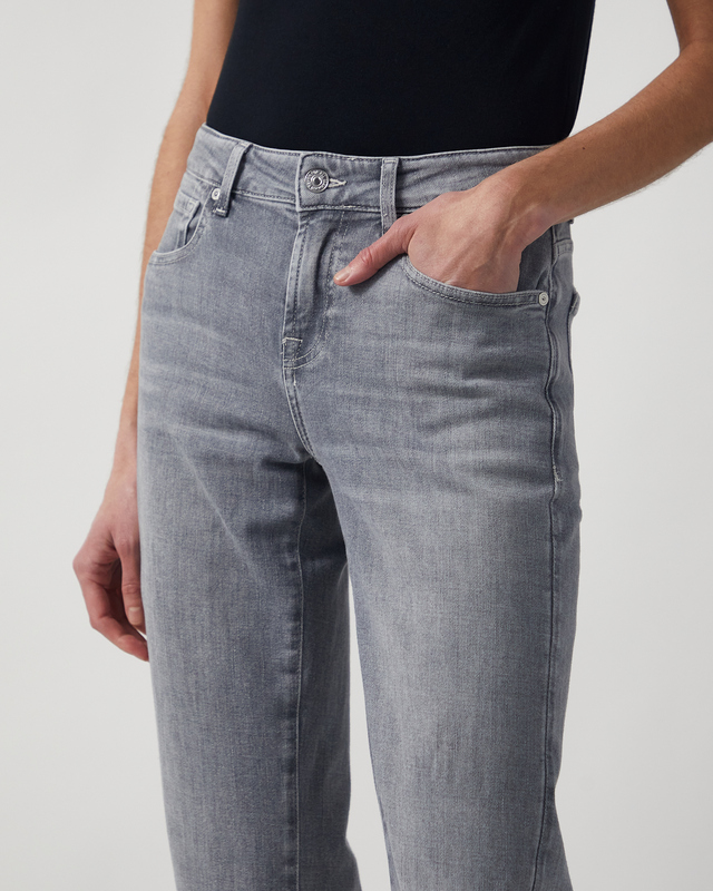 7 For All Mankind Jeans Calie Straight Ankle Ashen Grå 29