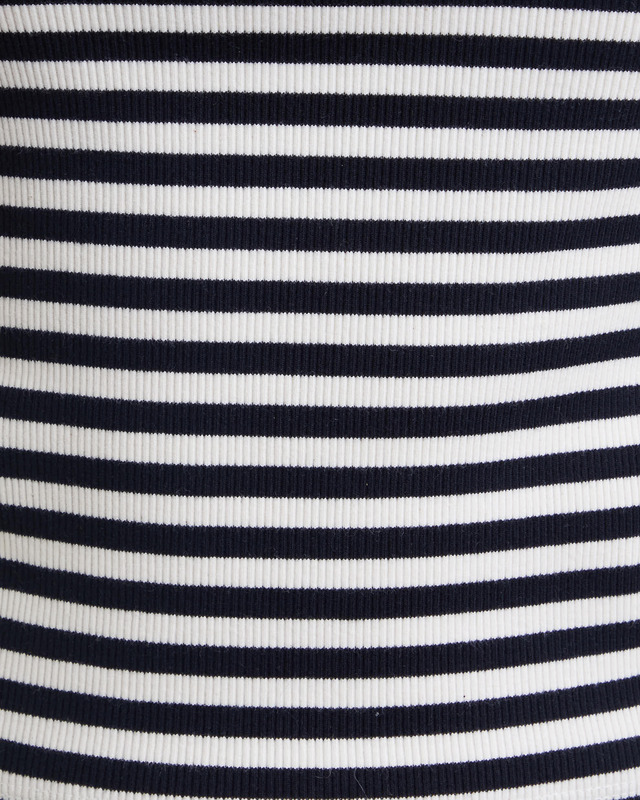 Dagmar Top Ribbed Tank Svart/vit L