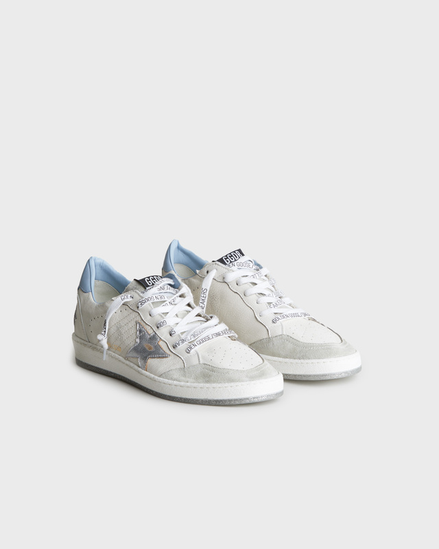 Golden Goose Deluxe Brand Sneakers Ball Star Laminated Star Leather Vit/blå EUR 39