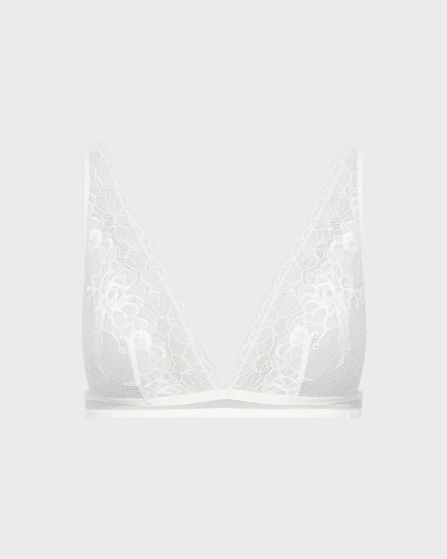 Calvin Klein Lace Triangle Bra Ivory XS