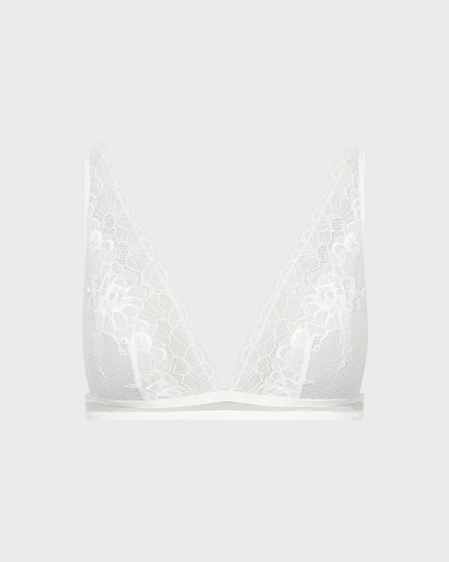Calvin klein black lace triangle bralette sale