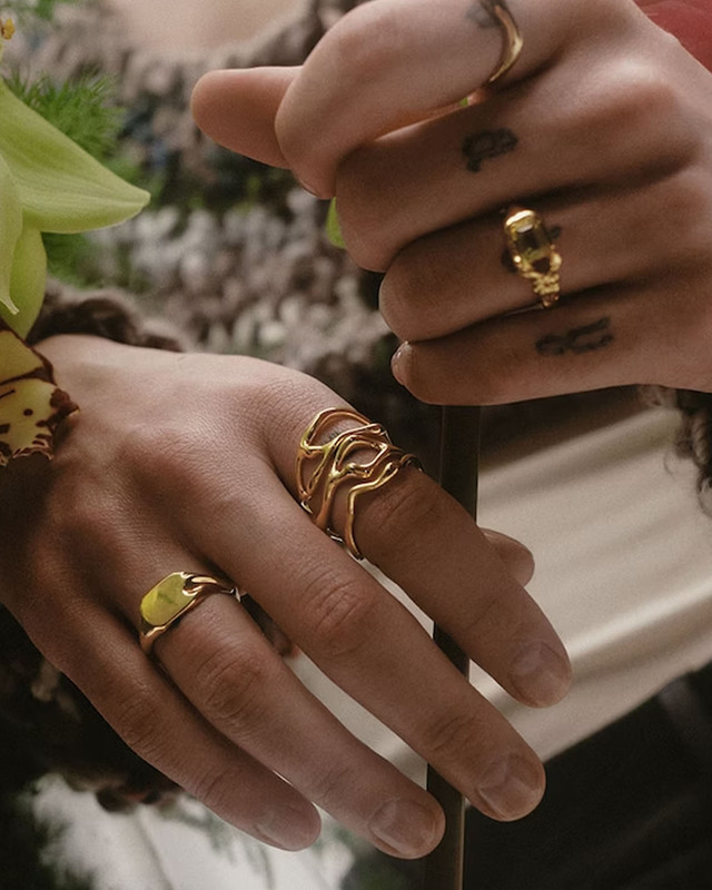 Maria Black Ring Vesta Guld 56