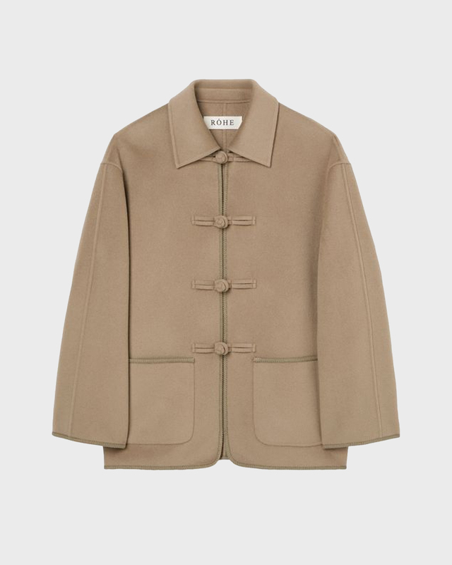 RÓHE Jacket Double-Faced Wool Pankou Closure Desert 34