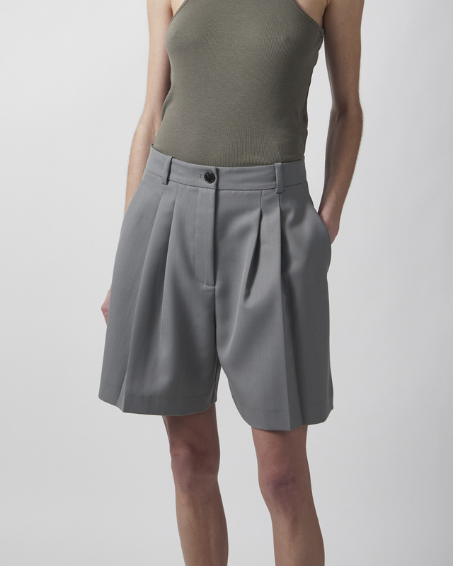 Anine Bing Shorts Brice Khaki Green 38