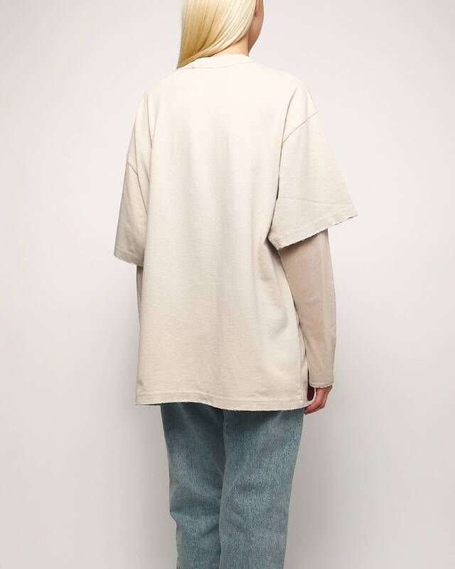 Acne Studios T-Shirt Layered Print Mesh Grey XS