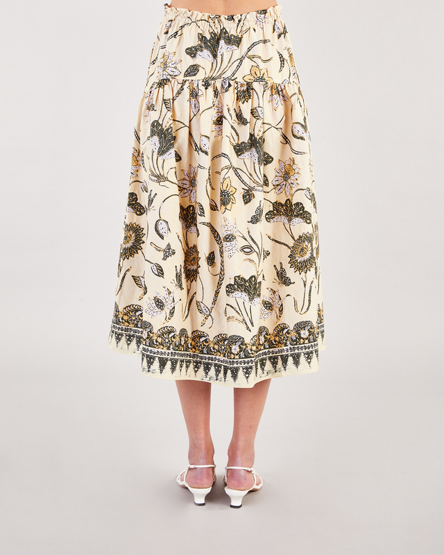 Ulla Johnson Ianna Skirt Beige/grön US 2 ( EUR 34)