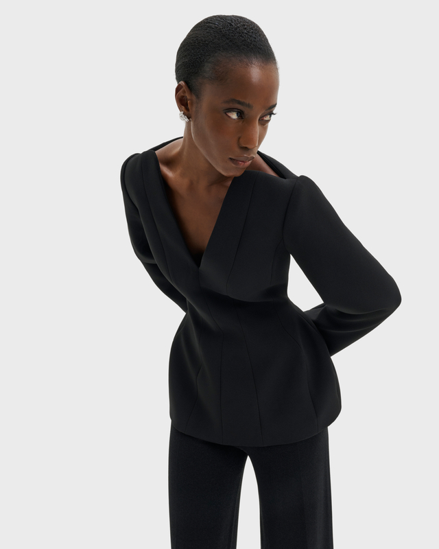 Malina Topp Ninni Cut-Out Shoulder Hourglass Black 36