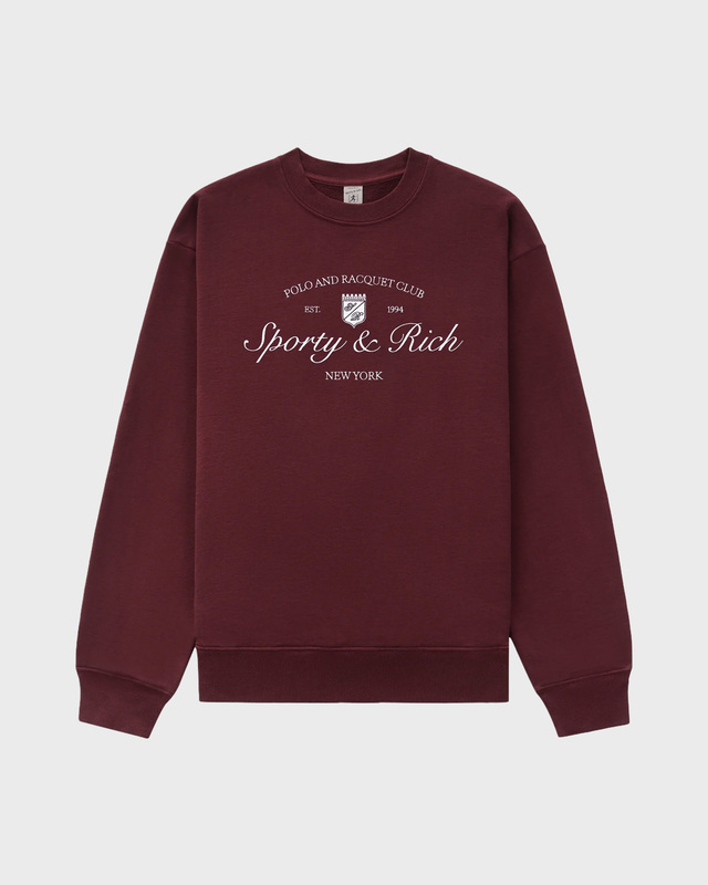 Sporty & Rich Tröja Syracuse Embroidered Bordeaux L