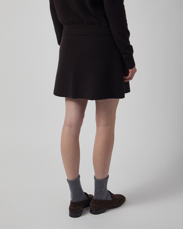 LISA YANG Skirt Clare Cashmere Mörkbrun 2 (M-L)