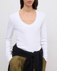 Dagmar Top Scoop Jersey White L