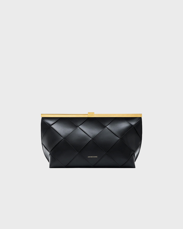 Anine Bing Clutch Anine Braided Leather Black ONESIZE
