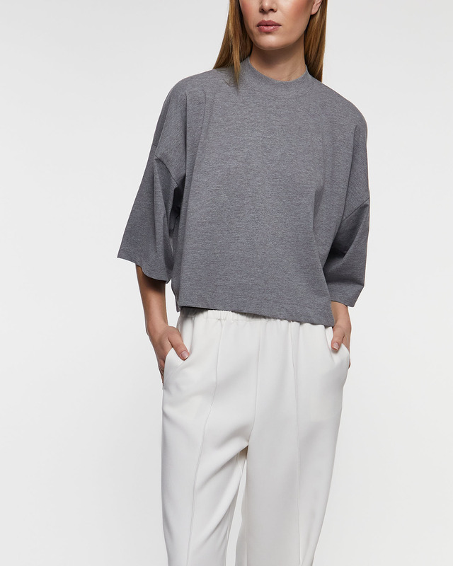 Wakakuu Icons T-shirt Oversized Cropped Grå L