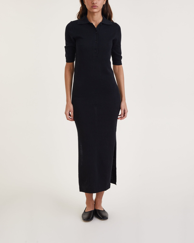 Filippa K Klänning Cotton Linen Knit Svart L